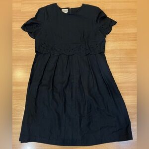Coldwater Creek Eyelet Black Dress